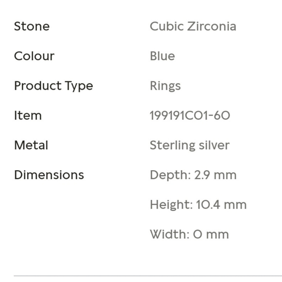 Size 7 - Disney Cinderella Blue Tiara Ring - Picture 6 of 10